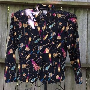 Vintage Christie & Jill LS Blouse size 6